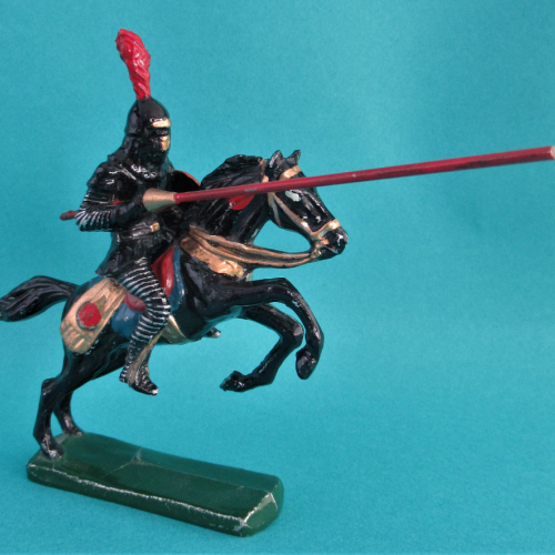 1008s  Ivanhoë à cheval (même pose que 1008 peint en noir).